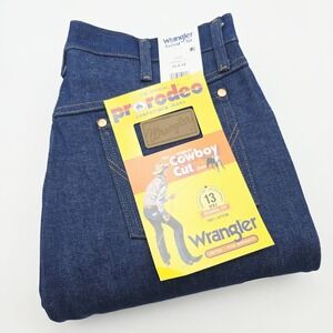 Wrangler 13MWZ Cowboy Cut Original Fit 33x32 Blue Jeans Pro Rodeo Cotton NWT